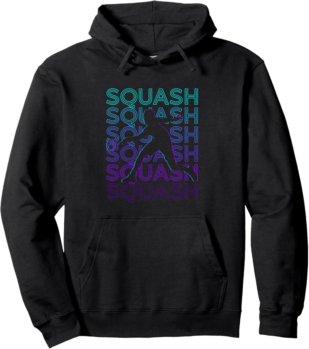 Squashspieler Retro Pullover Hoodie