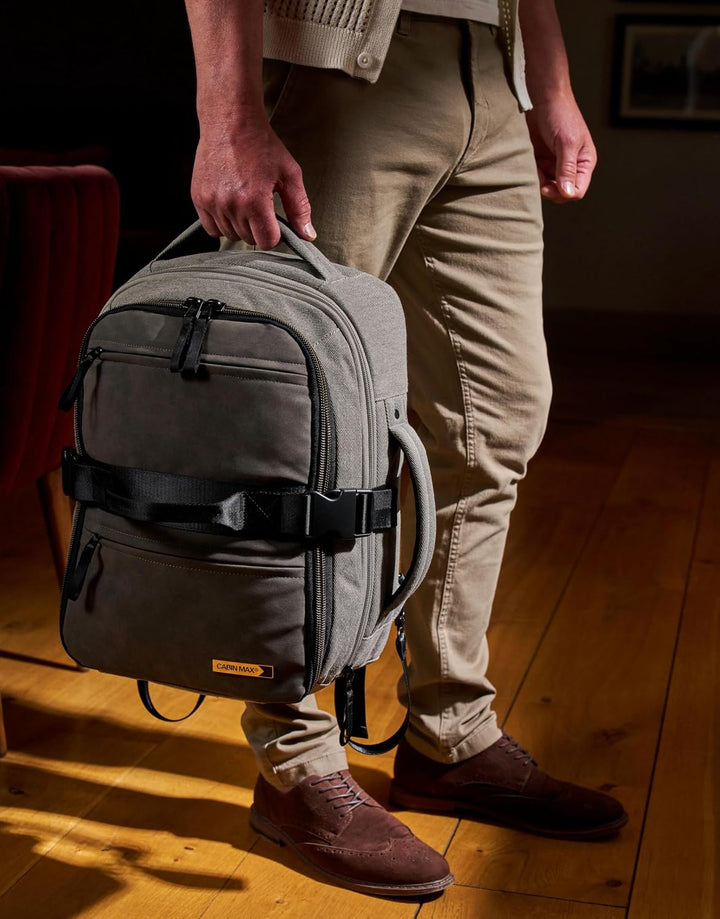 Cabin Max Handgepäck Rucksack Reiserucksack Ryanair Handgepäck 40x30x20 24L 40x30x20cm Grau Bp, 40x3