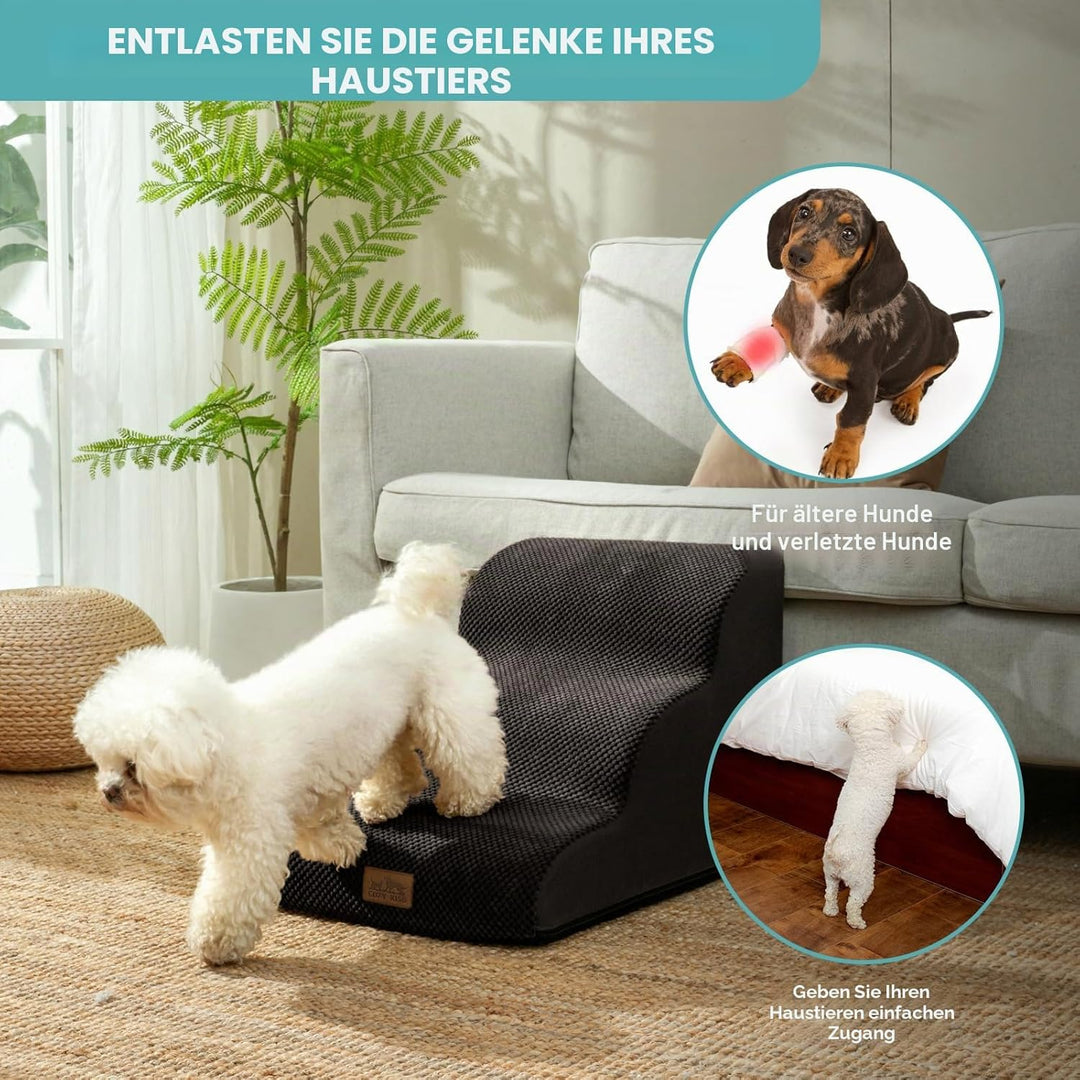 Hundetreppe für Kleine Hunde, Haustiertreppe für Couch aus Hochdichtem Schwamm, Hunde Treppe Hundera