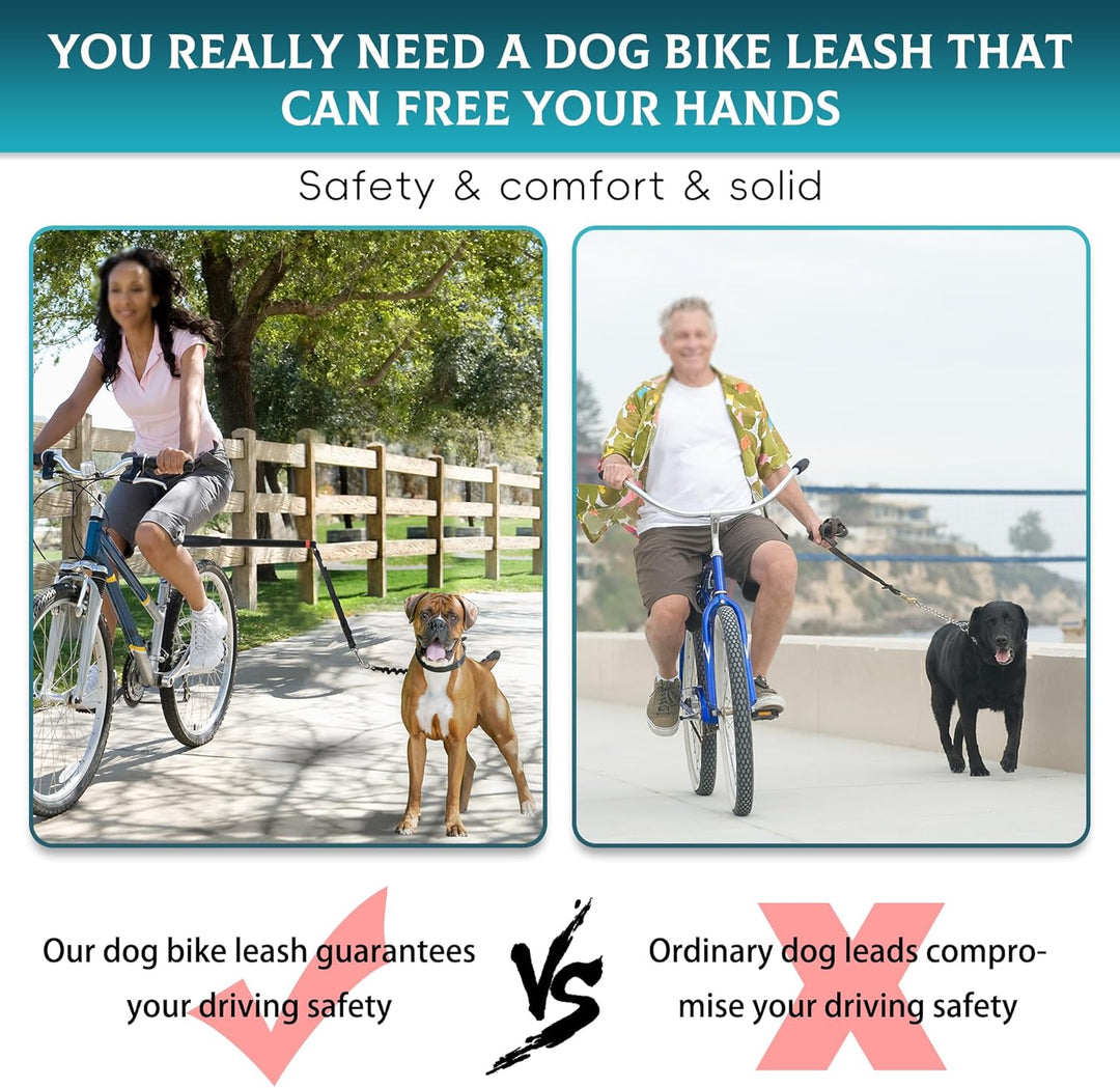 wefaner Hundefahrrad-Übungsleine Hände frei Fahrrad-Hundeleine, Fahrrad Führleine für Hunde Robust u