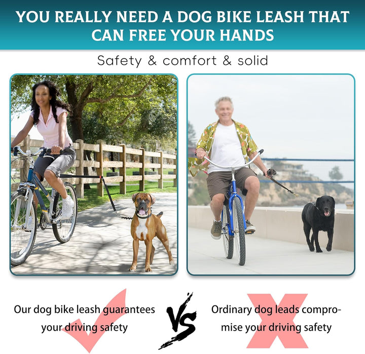 wefaner Hundefahrrad-Übungsleine Hände frei Fahrrad-Hundeleine, Fahrrad Führleine für Hunde Robust u
