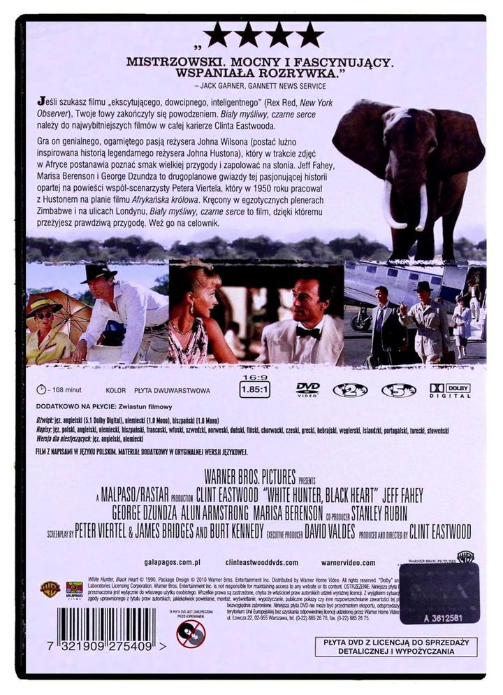 White Hunter Black Heart [DVD], DVD