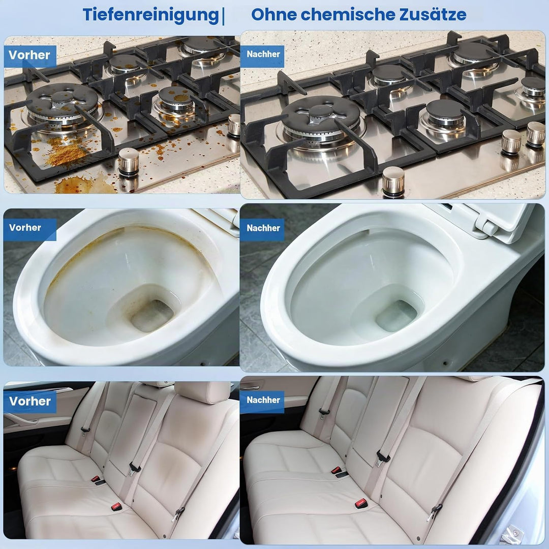 Handdampfreiniger mit Sicherheitsverriegelung und 14 Aufsätzen, geeignet für Badezimmer, Küchen, Möb