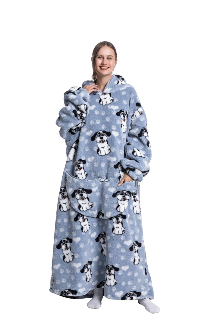 Lange Hoodie Decke mit Ärmeln für Damen &amp; Erwachsene - Kuscheldecke mit Ärmeln - Weiche &amp; Warme Deck