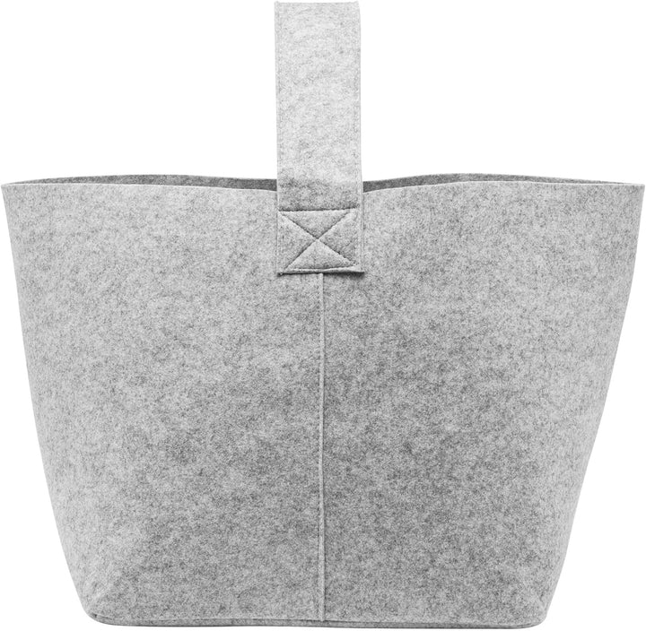2 STK Kaminholzkorb Filz Grau 15 kg mit Tragegriffen 36 x 40 x 40 cm
