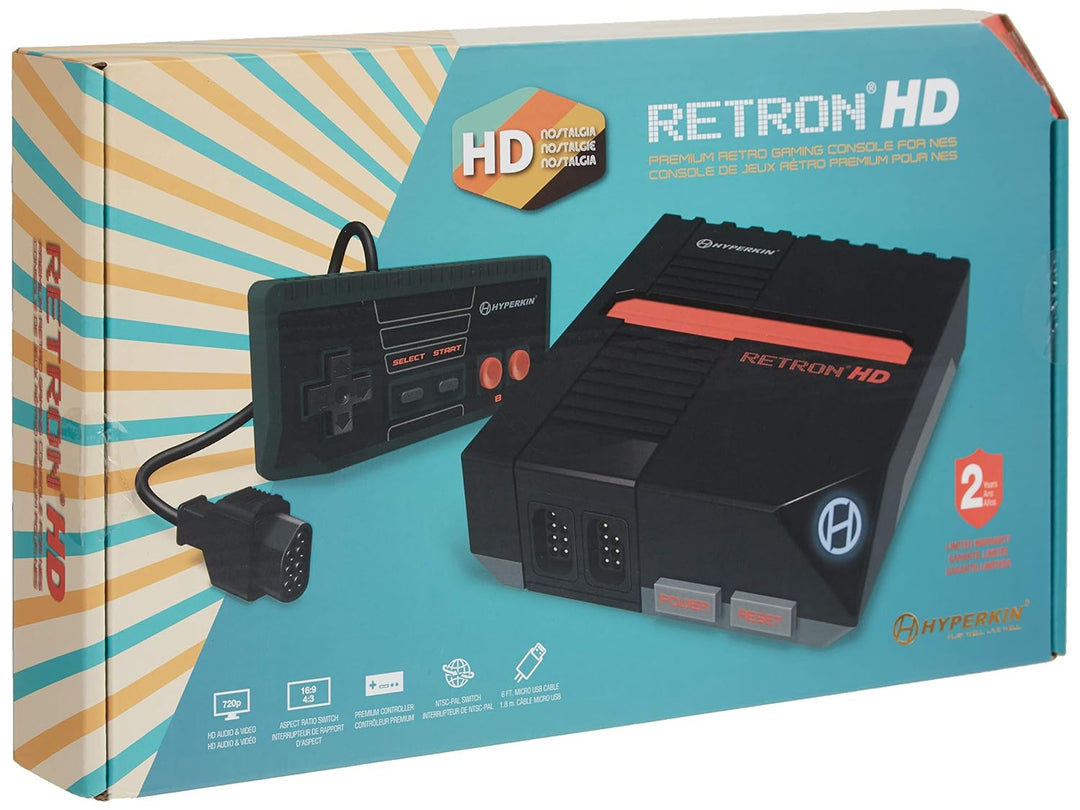 Hyperkin RetroN 1 HD Gaming-Konsole für NES (schwarz)