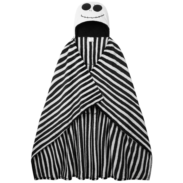 Disney The Nightmare Before Christmas Kuscheldecke mit Kapuze 150x120cm, Weiche Warme Fleecedecke, F