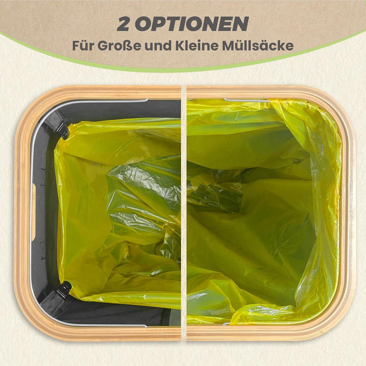 Gelber Sack Ständer Stabil, Mülleimer, Ständer Gelber Sack mit Transparentem Fenster 100l, Müllsackh