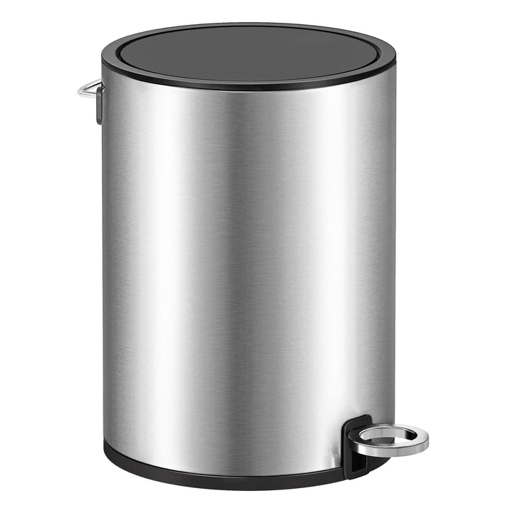 SONGMICS Kosmetikeimer, mit Deckel, Softclose, 3 Liter 3 L Silber metallic, 3 L Silber metallic