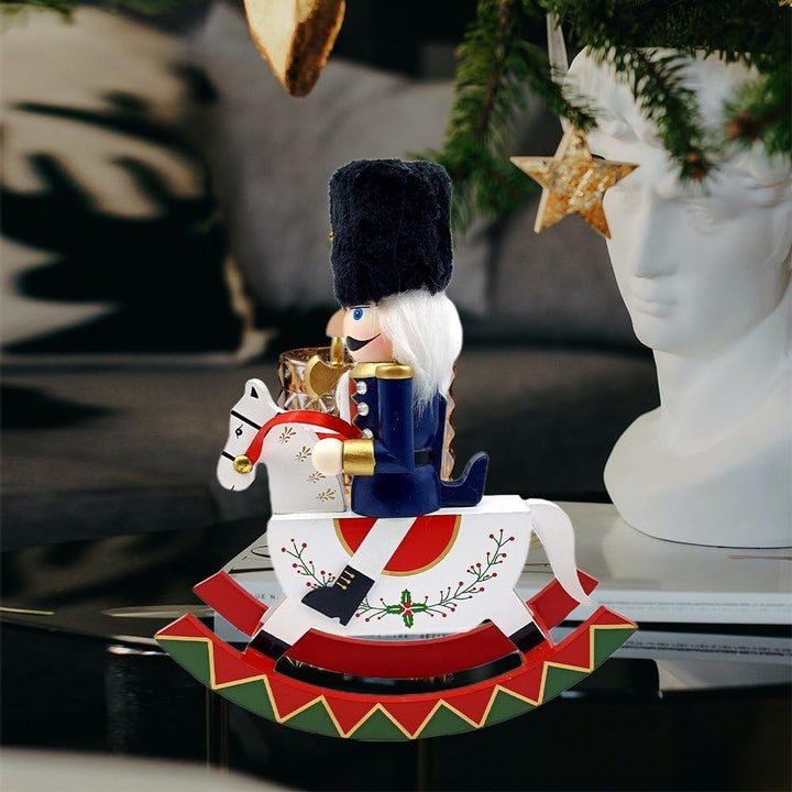 Nussknacker, Holzton, Weihnachtsdekoration, Hölzerne Nussknacker-Figur, Tischdekoration für Wohnzimm