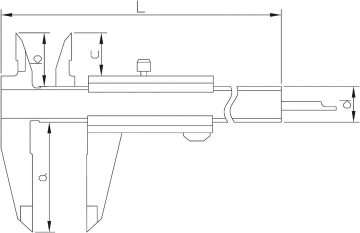 ASIMETO Messschieber mit Feststellschraube 0,05 mm Grösse 150 mm, 150 mm