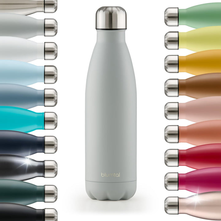 Blumtal Trinkflasche 350 ml Edelstahl - auslaufsichere Isolierflasche - BPA-freie Trinkflasche kalt