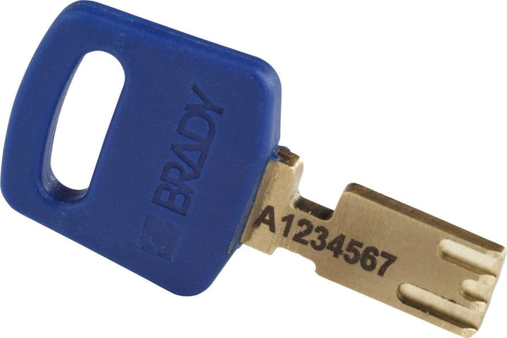 Brady (NYL-BLU-38PL-KA3PK) SafeKey Nylon Lockout-Vorhängeschloss Mit Nylon Bügel 38.00 mm Blau KA -