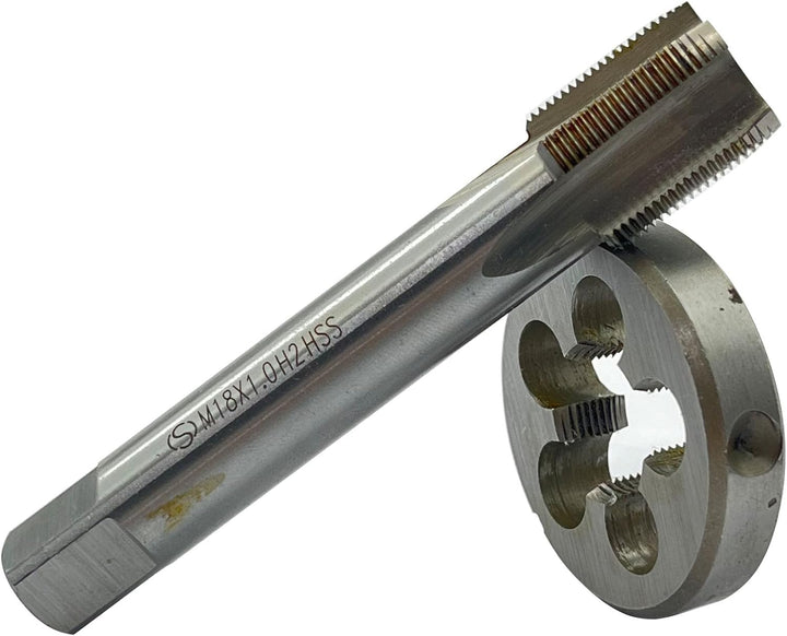 M18 x 1 mm Gewindeschneid-Satz aus Schnellarbeitsstahl (HSS), Maschinengewindebohrer mit Rundschneid