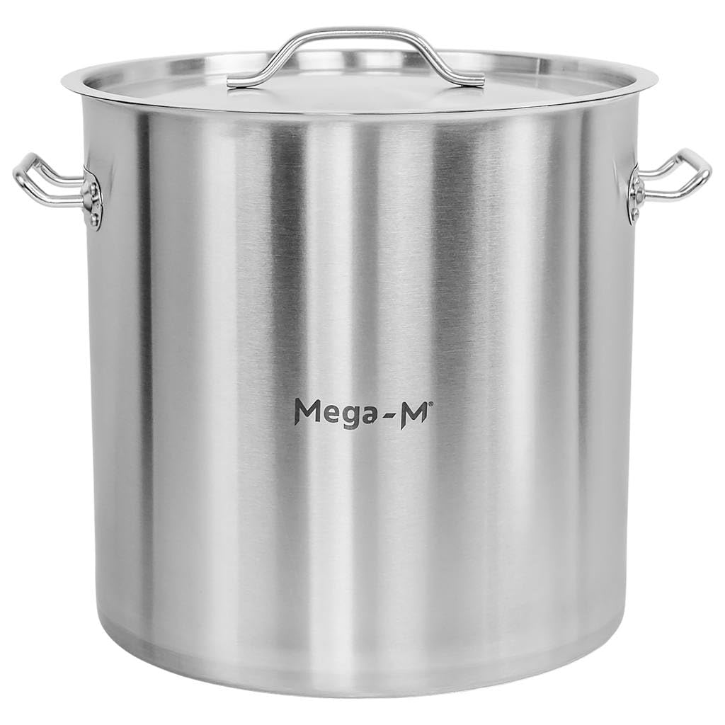 Mega-M Topf GROSSE Induktion aus Edelstahl mit STANDARD DECKEL (50L), 50L