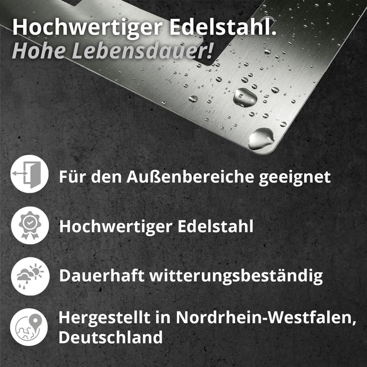 iSecur Edelstahl Blende personalisiert Premium - Passend für Reolink Videotürklingel - Edle Türstati