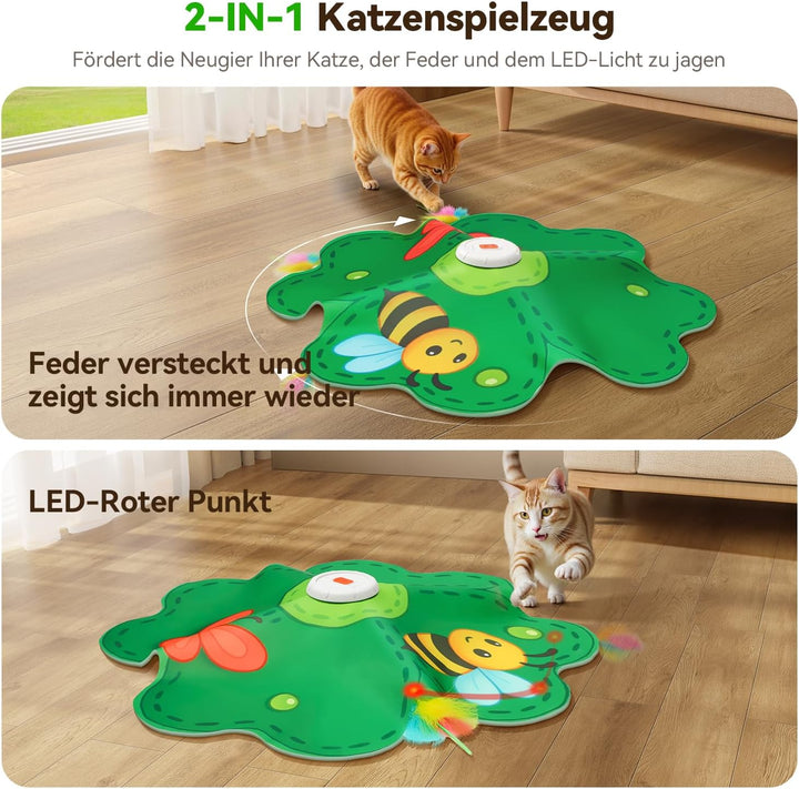 FEELNEEDY Katzenspielzeug, Spielzeug für Indoor, Whack a Mole Motion Biene, Biene