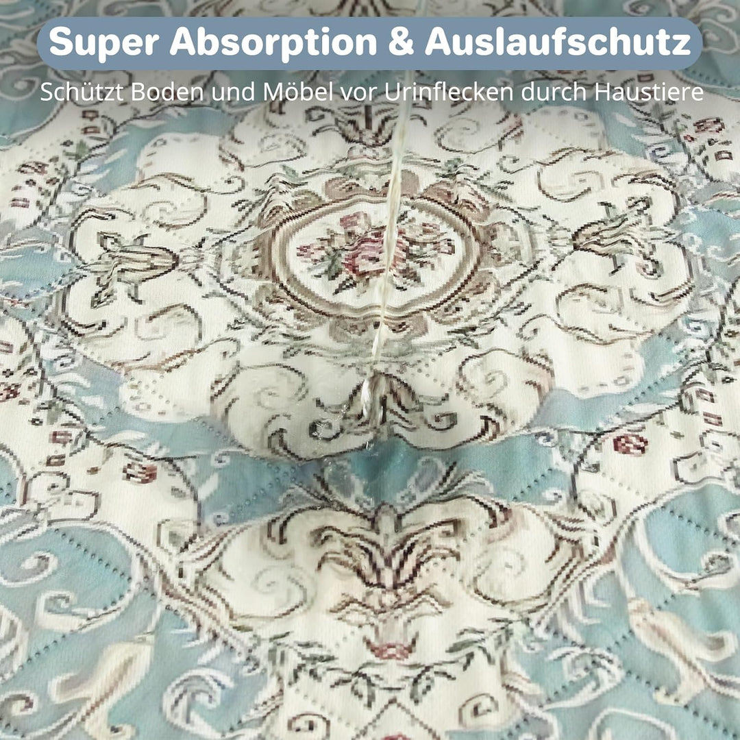 Waschbar Welpen unterlagen, 2 Pack 70x100cm Schnell Absorbierend Pipimatten für Hunde, wasserdichte