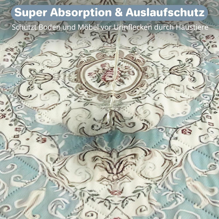 Waschbar Welpen unterlagen, 2 Pack 70x100cm Schnell Absorbierend Pipimatten für Hunde, wasserdichte