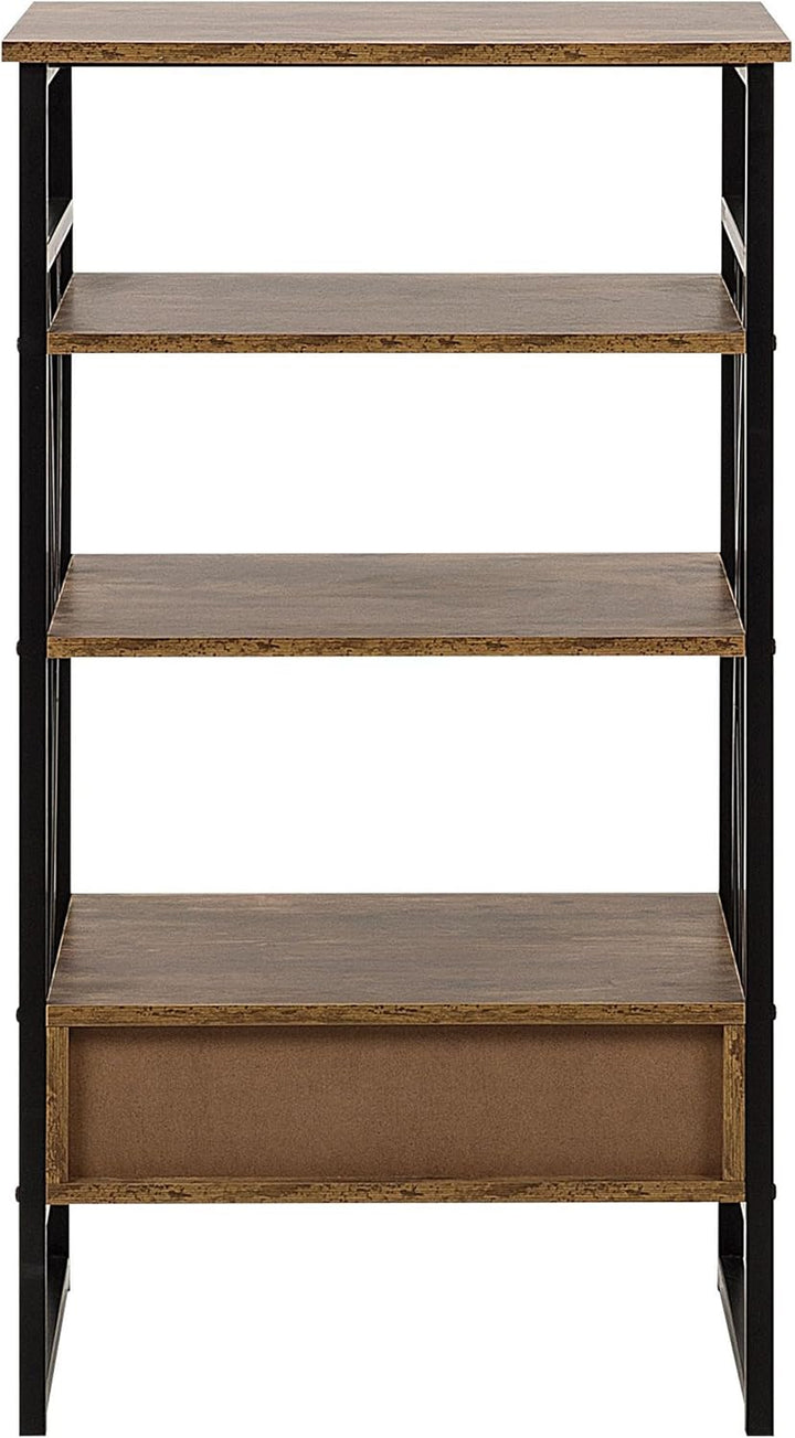Beliani Regal braun Holzoptik 1 Schublade Faserplatte Keene