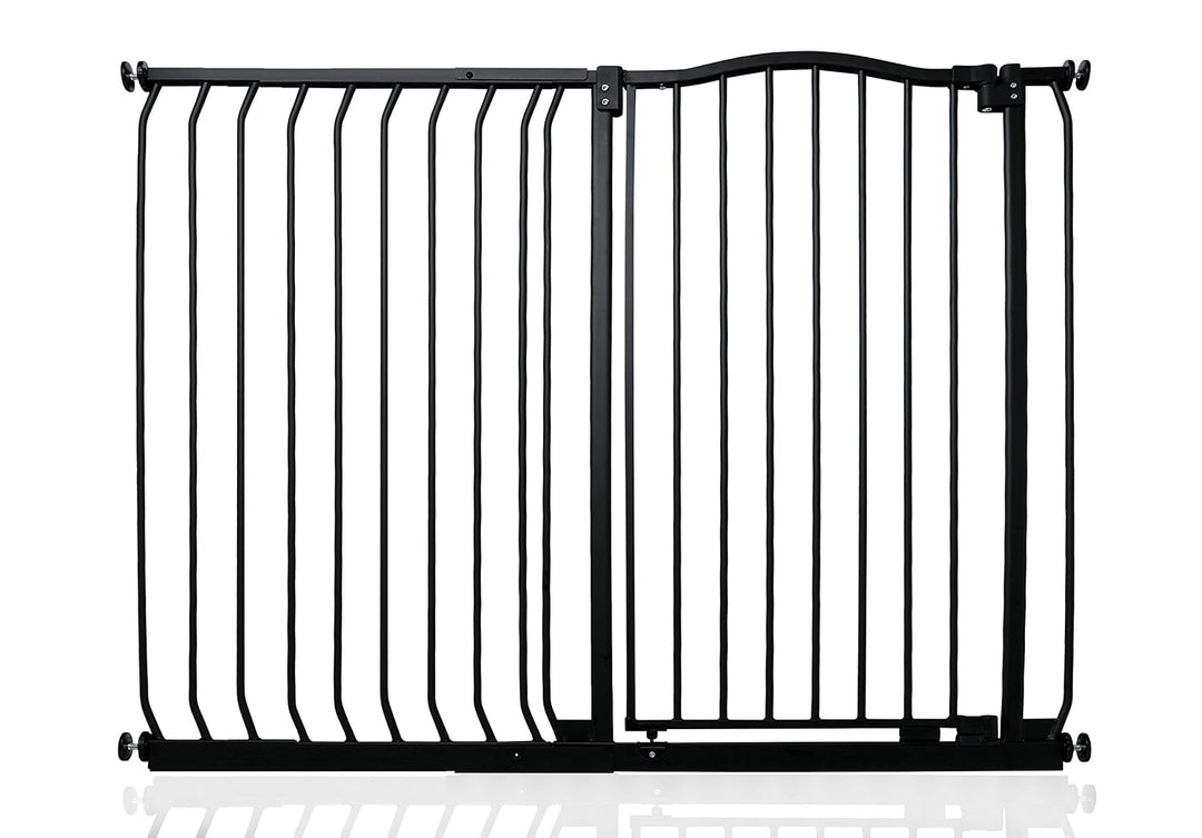 Bettacare Extra Hoch Gebogenes Haustiertor, 125cm - 134cm, Mattschwarz, Extra Hoch 100cm in der Höhe