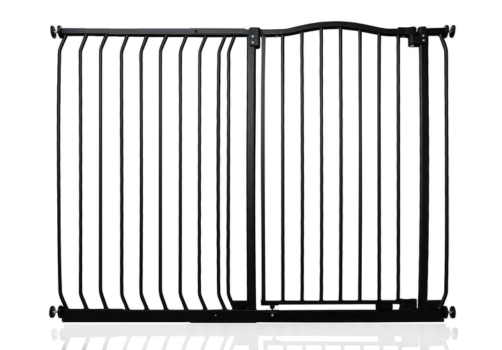 Bettacare Extra Hoch Gebogenes Haustiertor, 125cm - 134cm, Mattschwarz, Extra Hoch 100cm in der Höhe