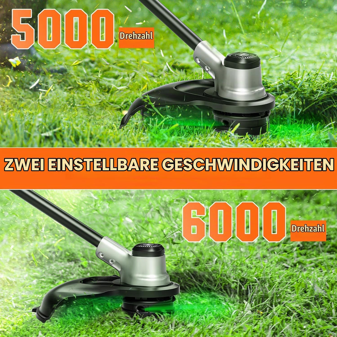 Litheli Akku-Rasentrimmer, Rasentrimmer, 35 cm, Akku-Unkrautfresser Bürstenlos, 2x20V Rasentrimmer m