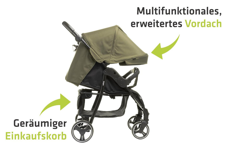 Rapid kinderwagen buggy bis 22 kg, kompakter buggy, klein, leicht und stabil, amortisierte Räder (Kh