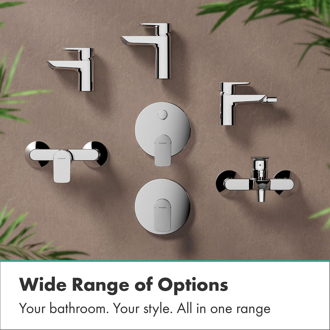 hansgrohe Neovis Q - Waschtischarmatur mit Push-Open Ablauf, energiesparend (CoolStart), Wasserhahn