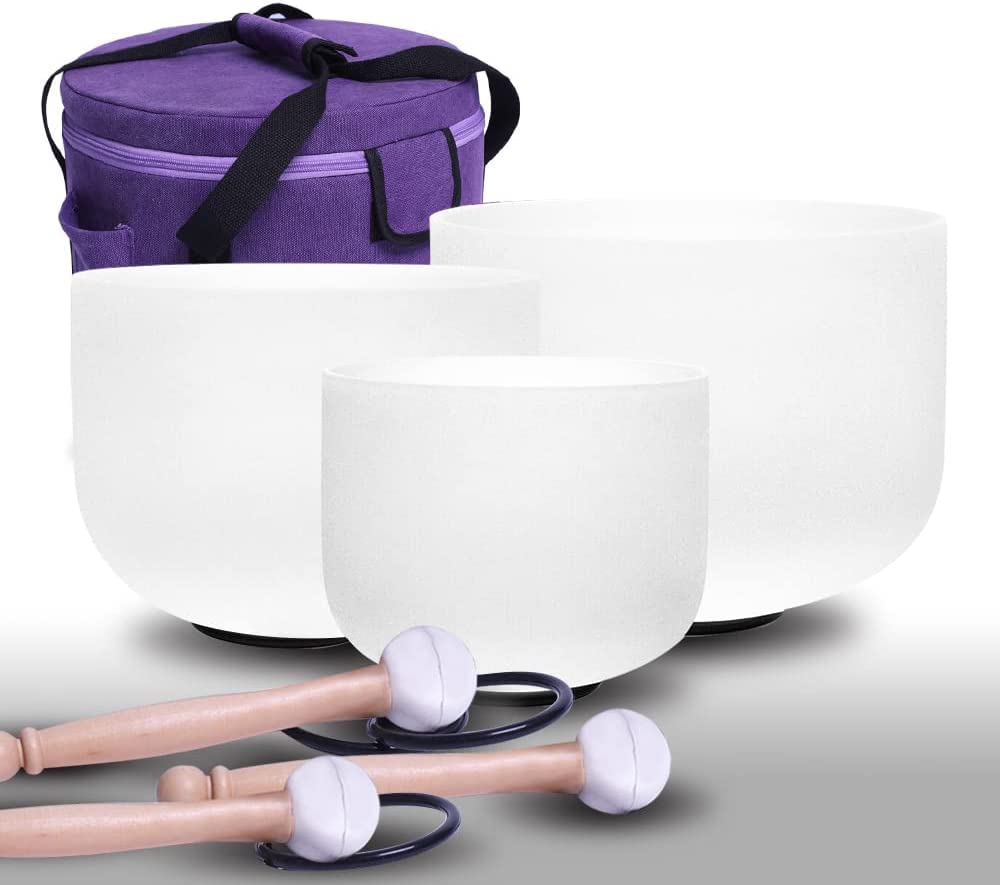Energysound Klangwaagen, 432 Hz, perfekt Tonhöhe Chakra, abgestimmt, 4 Stück, 30,5 cm, C, 25,4 cm, E