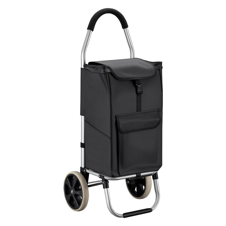 Wiltec Einkaufstrolley klappbar 36,5 x 44 x 103 cm bis 40 kg, Hackenporsche mit Zwei Rädern, Faltbar