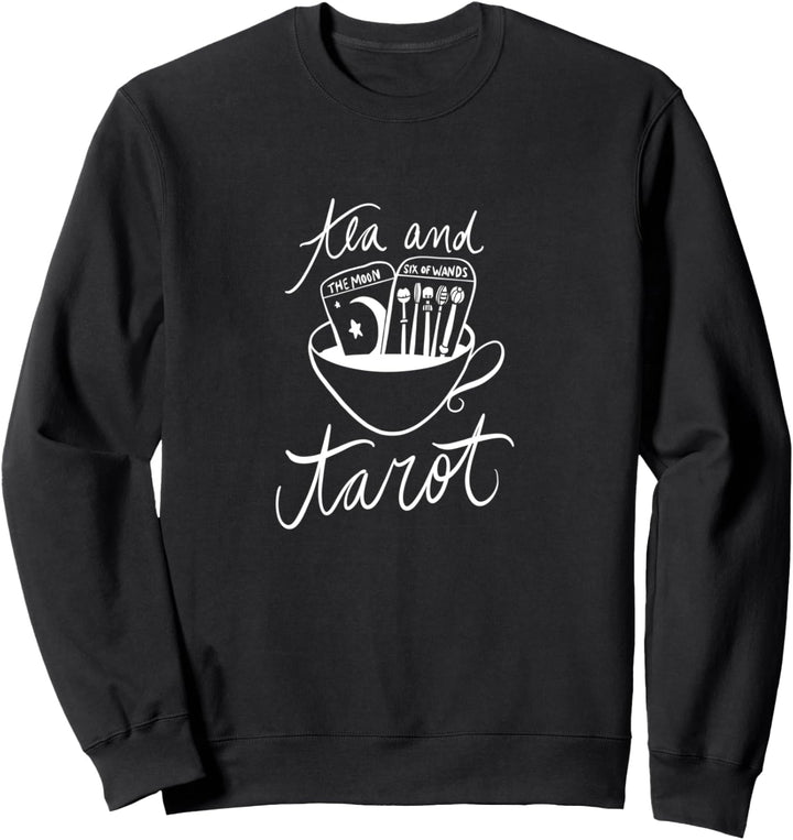Tea and Tarot deck art witchy Sweatshirt