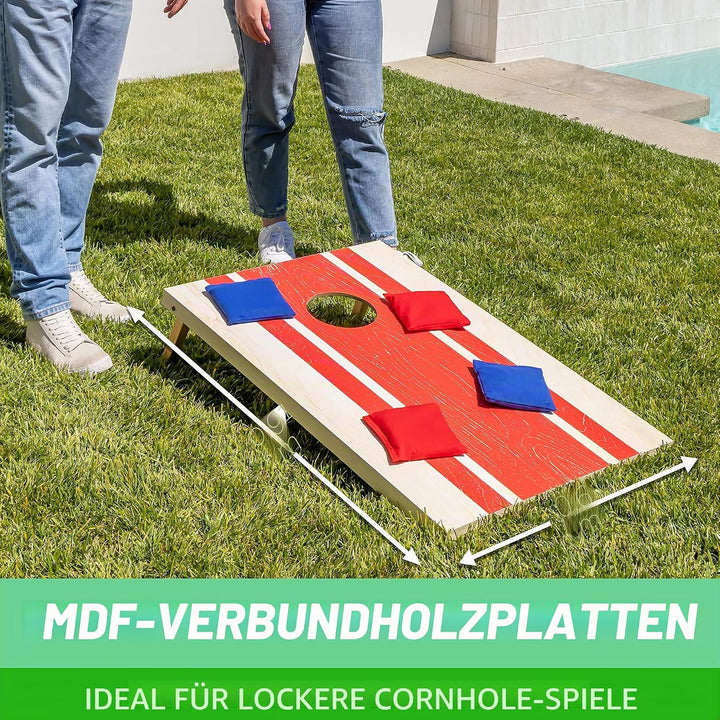GoSports Classic Cornhole Set - Enthält 8 Sitzsäcke, Reisetasche und Spielregeln (Stilwahl) 90 x 60