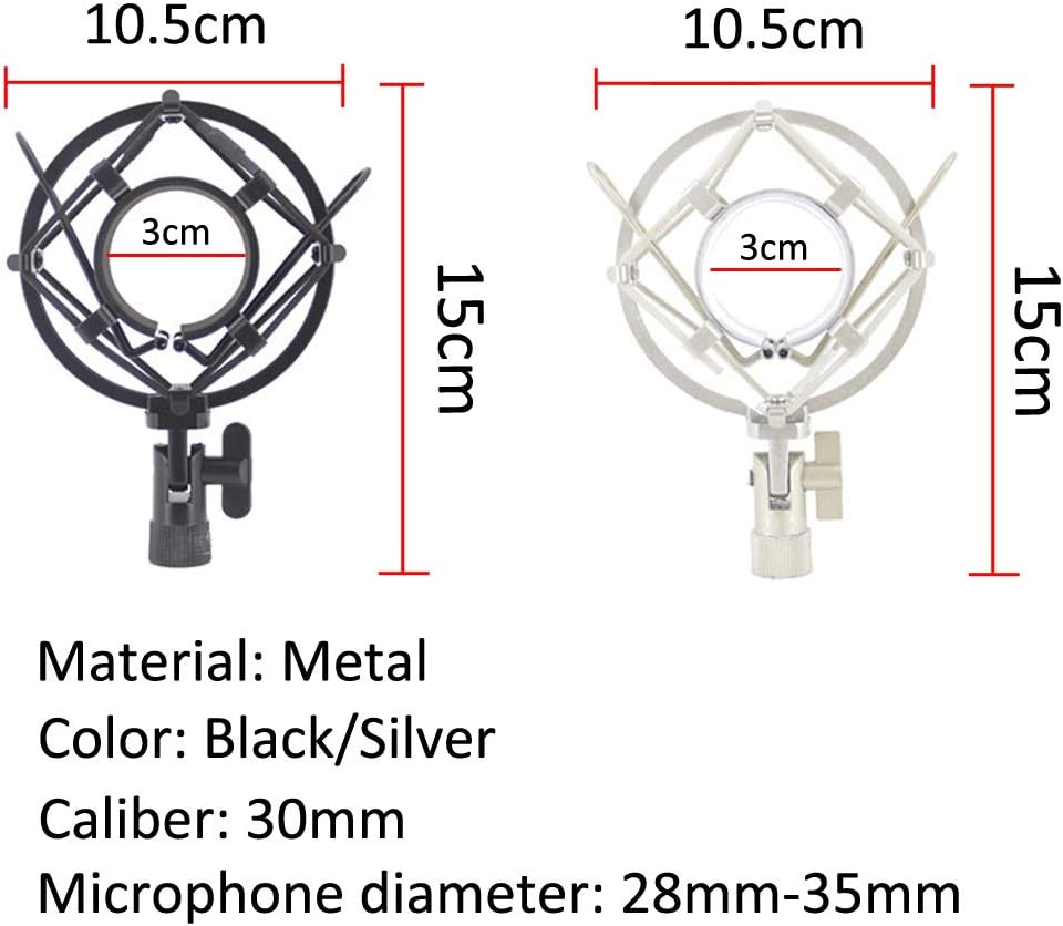 ETOPARS Mikrofon Stossdämpferhalterung Mikrofonspinne Mikrofonhalter Halterung Mikrofonständer Shock