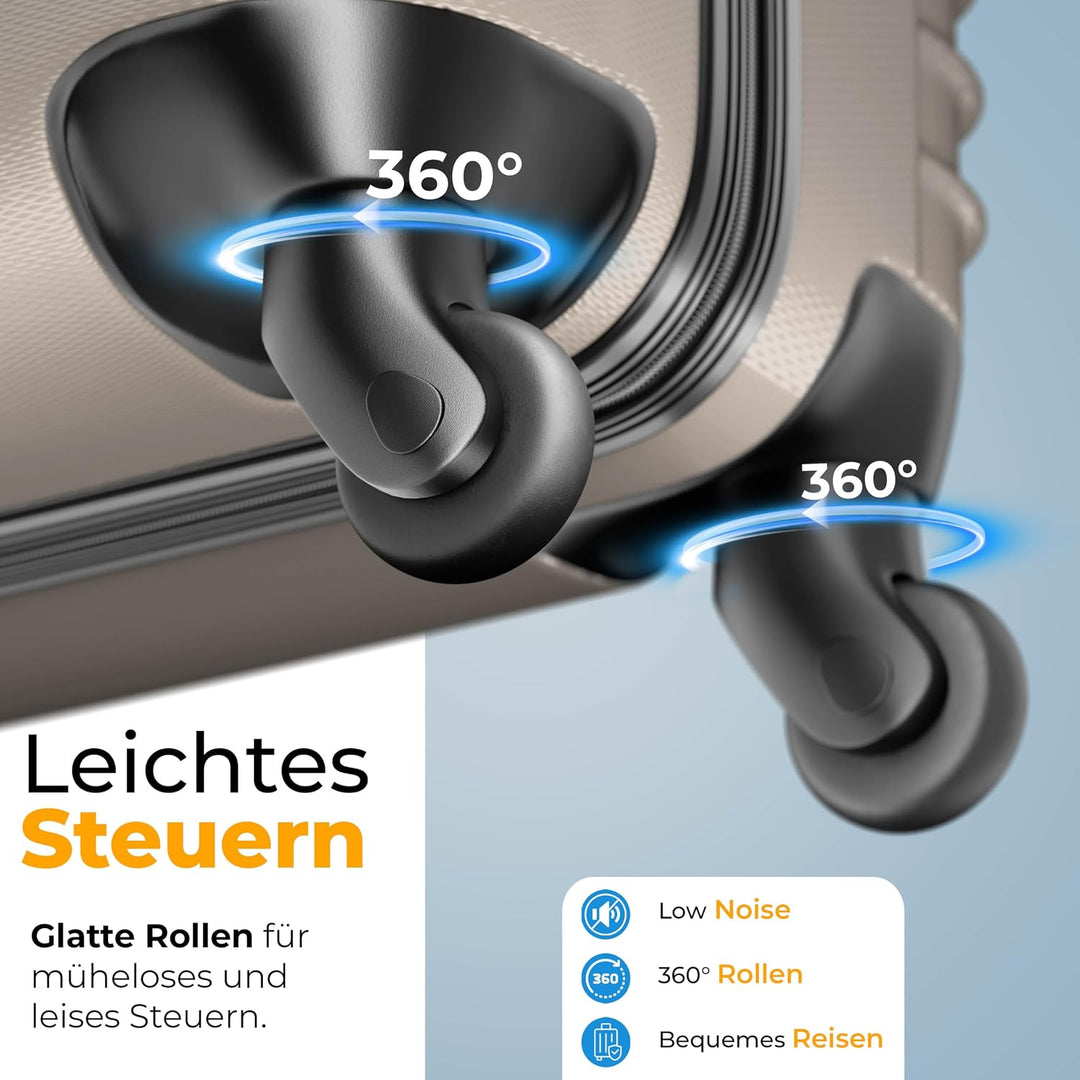 KESSER® 3tlg. Hartschalenkofferset Hard Shell Basic Hartschalenkoffer Trolley Koffer Reisekoffer Rei