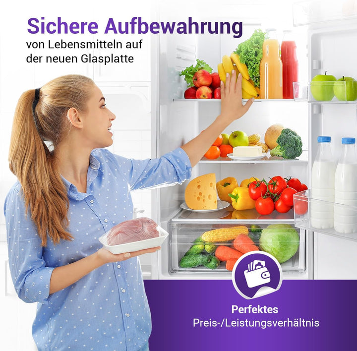 Viоks.pro Kühlschrank Glasplatte Ersatz für Gorenje Kühlschrank Einlegeboden Glas 163336 465 x 300 m