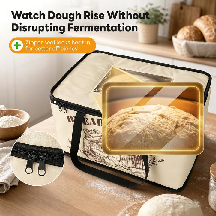 32L Heizung Gärbox Sauerteig mit NTC Sensor und Abkühlgitter,Faltbare Gärautomat mit 10–55 °C Temper