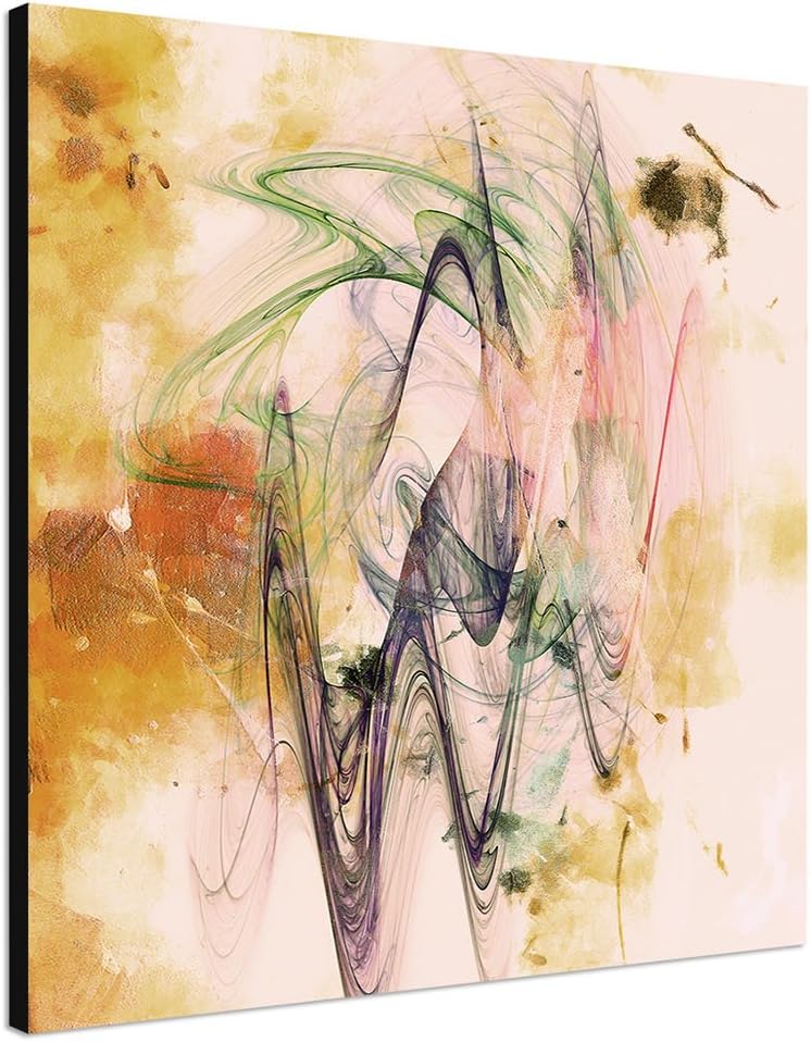 Paul Sinus Art Bild auf Leinwand Abstrakt329_60x60cm Wandbild Schwingung Amplitude Abstraktes Motiv