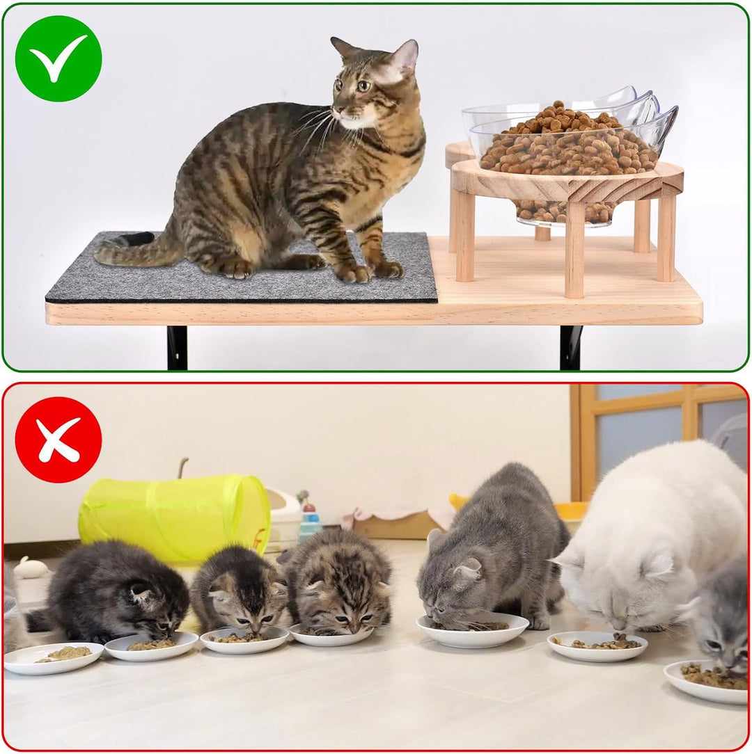 Wand montierte Katze Hängematte Katze Wandregale mit 2 Katze Nahrung Schalen und 3 Schritte, 2pc Kat