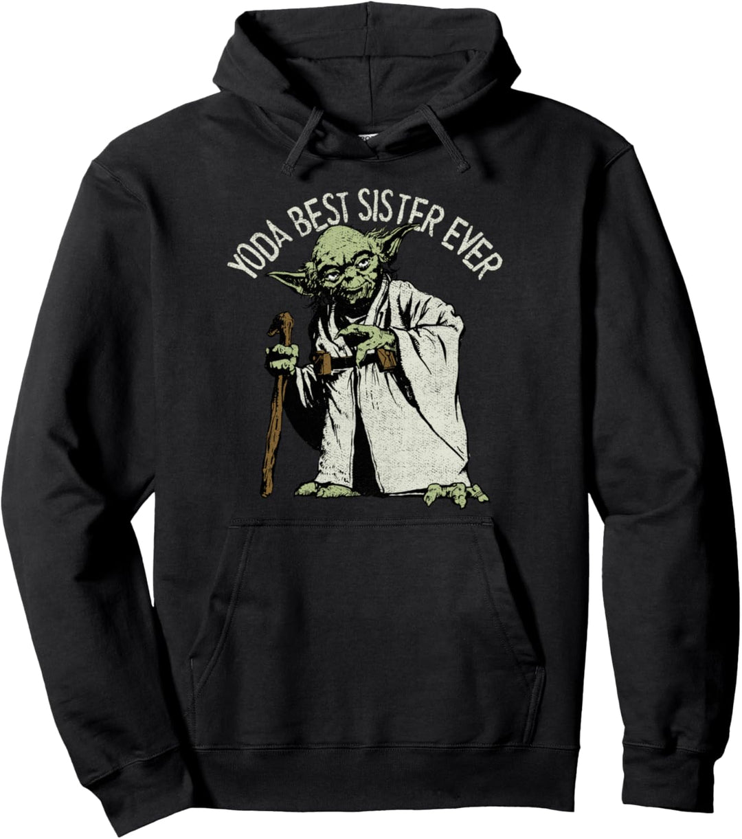 Star Wars Yoda Best Sister Ever Portrait Pullover Hoodie