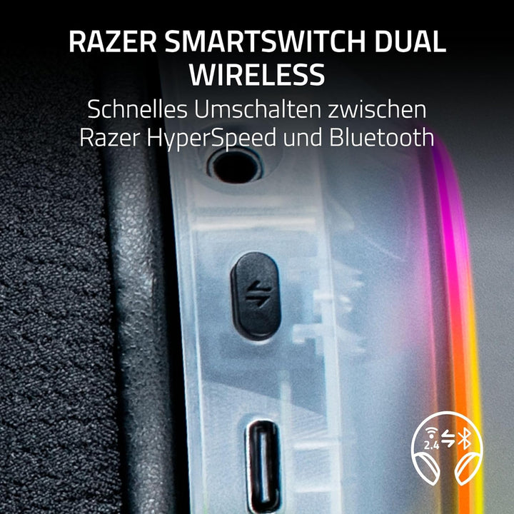 Razer Barracuda X Chroma Phantom White - Kabelloses Multi-Plattform Gaming-Headset - 285g - Triforce