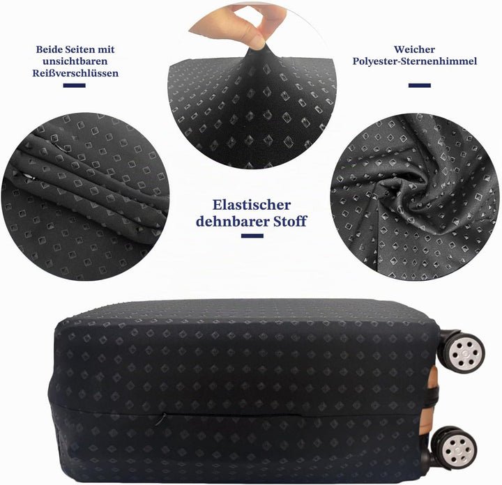 Koffer-Schutzhüllen - Gepäck elastisch Spandex Kofferschoner Abdeckung waschbar Gepäck Abdeckung S/M
