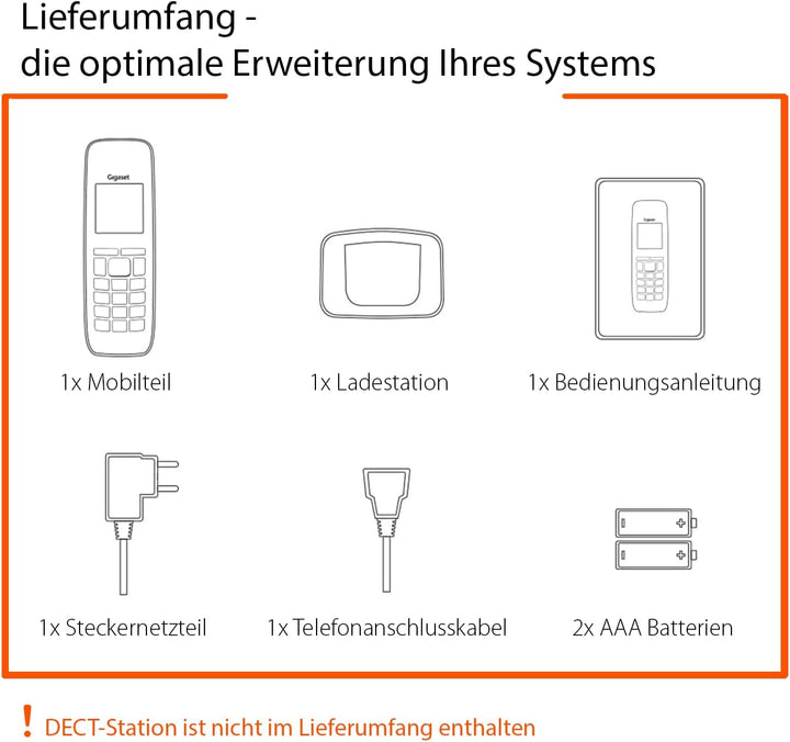 Gigaset PREMIUM 100HX - DECT-Mobilteil mit Ladeschale - Fritzbox-kompatibel - Schnurloses Telefon er