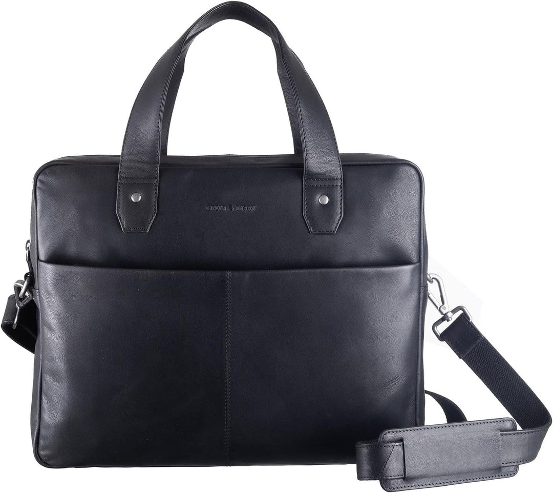 Greenburry Herren Umhängetasche Fiorentina Business Mappe One Size Schwarz Einheitsgrösse, Schwarz E