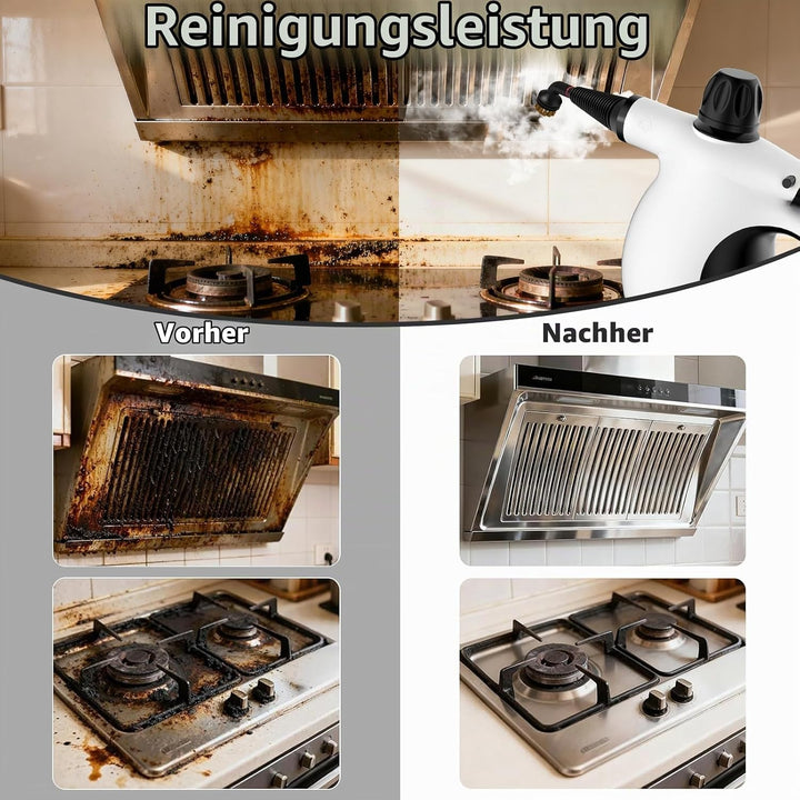 Handdampfreiniger, Dampfreiniger, Reinigungsdampfer (B) Weiss, Weiss