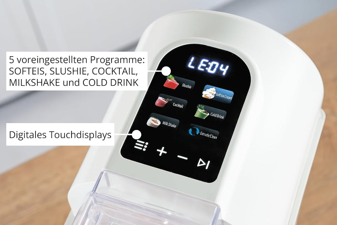 Unold 2in1 Slush- &amp; Softeismaschine Sofia in Creme | mit leiser Kompressor Kühlung, 5 Programme, 2L