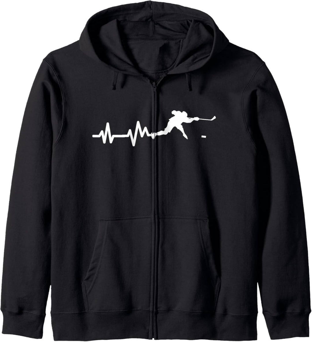 Eishockeyspieler Herzschlag Eishockey Kapuzenjacke