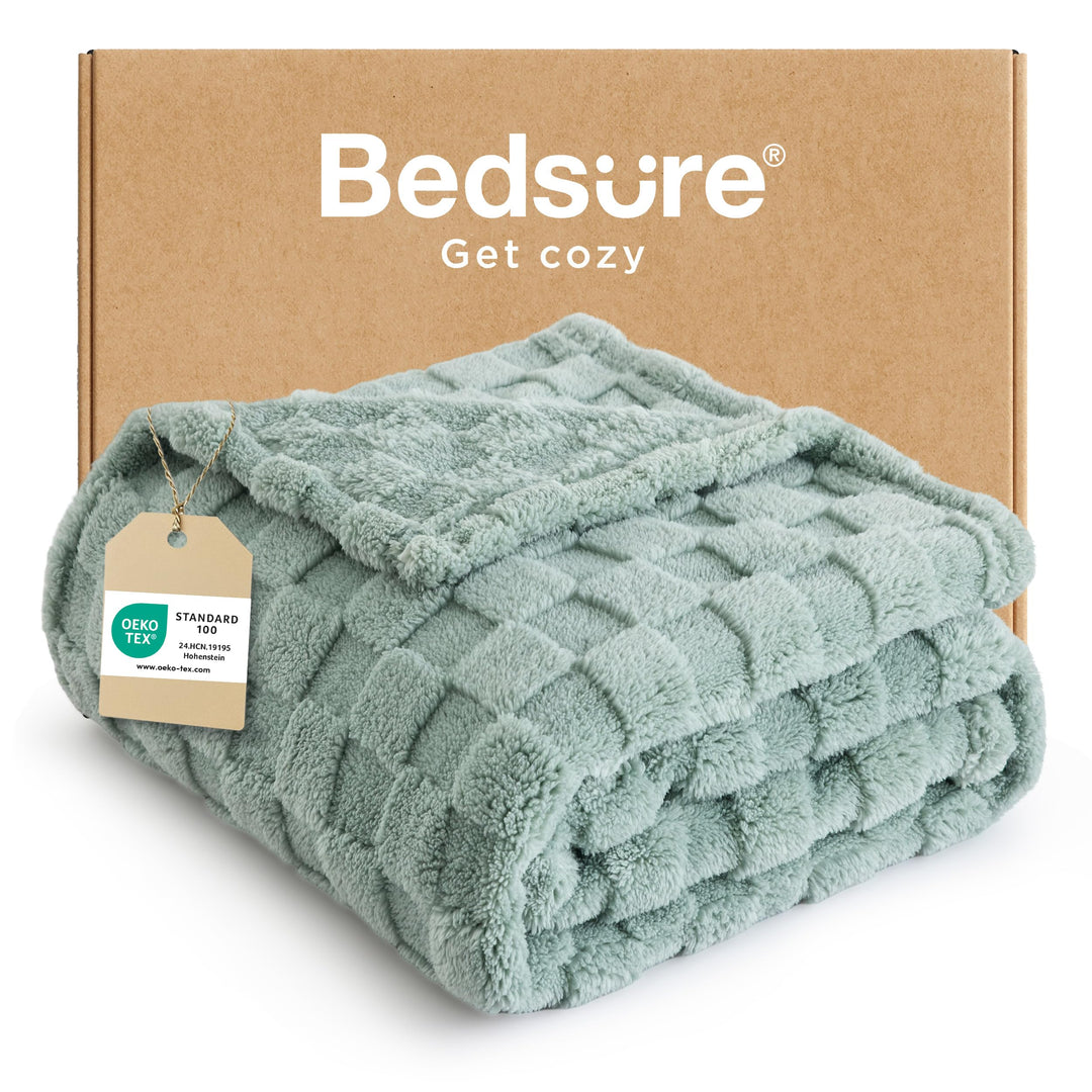 BEDSURE Kuscheldecke Flauschig Fleecedecke 150x200 - Sofadecke, Grün 01-grün 150 x 200 cm, 01-grün 1
