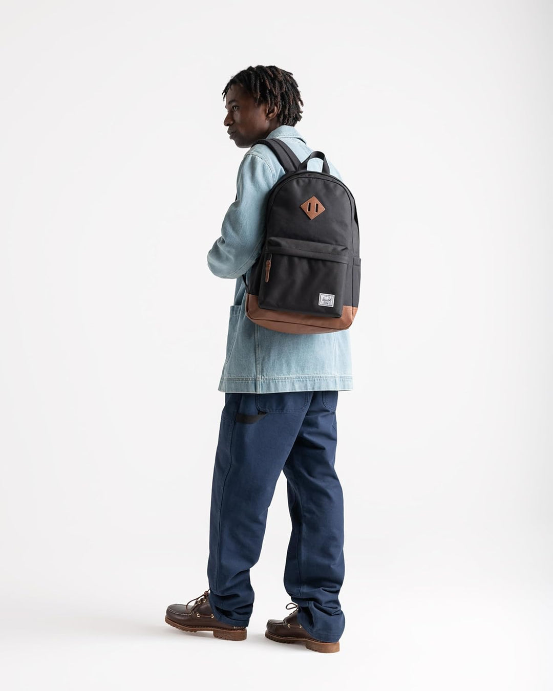 Herschel Unisex Heritage-Rucksack Backpack, Schwarz Black/Tan, Black/Tan