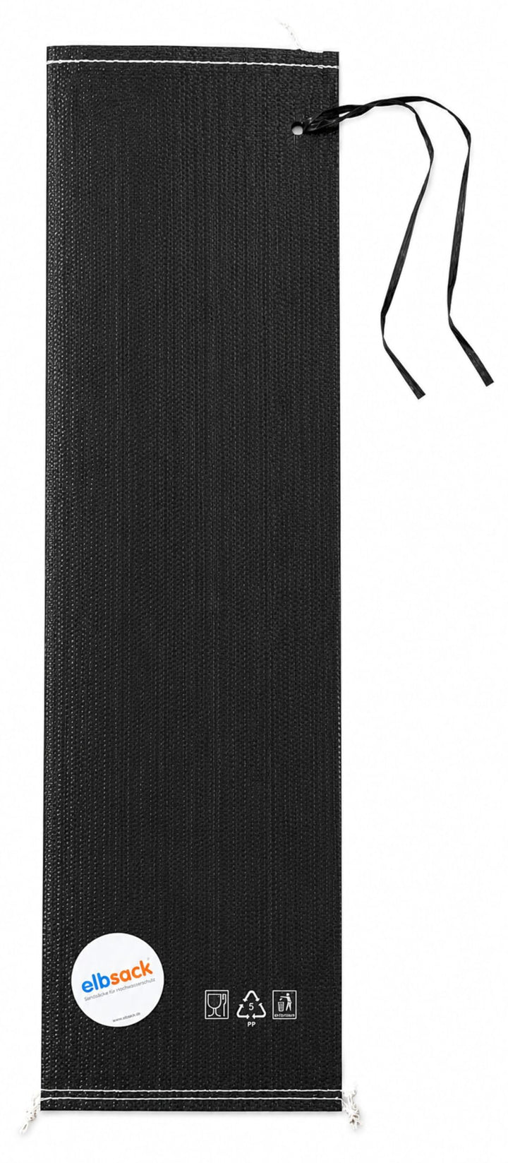 50 Stück ELBSACK Premium-Sandsackschläuche 25x100 cm, schwarz, PP, leer, UV-stabil, 50